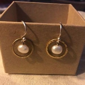 Sundance Pearls in Hoops Earrings